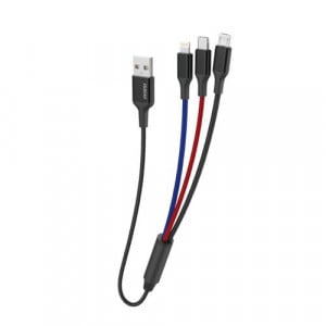Cablu date Dudao 3in1 USB - Lightning / USB Type C / micro USB 5 A 38 cm