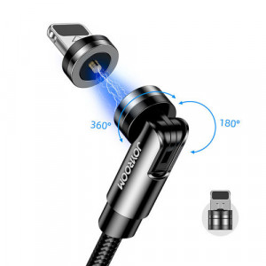 Cablu de încărcare Joyroom magnetic USB - Lightning 2,4A 1,2m negru