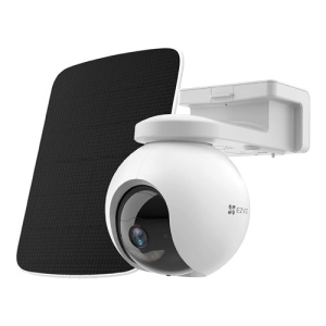 Camera IP Wireless EZVIZ de exterior cu baterie 10.400 mAh, Pan&Tilt, rezolutie 2K+, Audio bidirectional, stocare eMMC 32GB, Panou Solar CS-HB8-2K+-PS(kit)