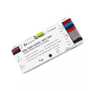 Controler LED WLED digital + PWM Gledopto Elite 1D2P-EXMU – RGBIC cu patru canale, echipat cu microfon, USB-C, ESP32, Wi-Fi și Ethernet (GL-C-620WL)