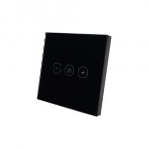 Dimmer SmartWise, compatibil cu aplicația eWeLink, comutator tactil Wi-Fi negru