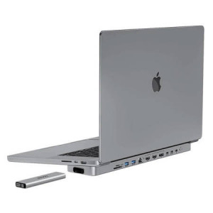 Docking station USB-C/ Hub pentru MacBook Pro 16" INVZI 12in2 cu SSD tray (gray)