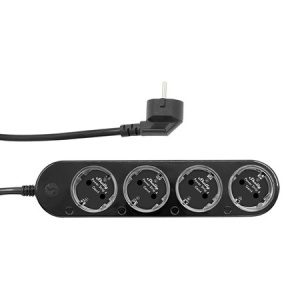 Shelly Power Strip 4 Gen4 alb Wi-Fi / Matter, Zigbee Negru