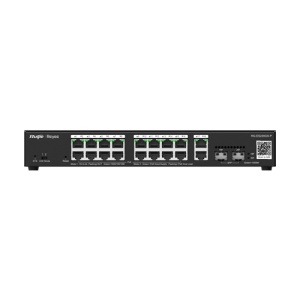 Switch 16 porturi PoE, 2 porturi GE, 2 porturi SFP, Gigabit, Cloud Management - Ruijie RG-ES220GS-P