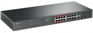 Switch 16 x RJ45 10/100 Mbps PoE, 2 x RJ45 1G, 2 x combo SFP 1G, Buget PoE 250W, Unmanaged - TP-Link TL-SL1218MP