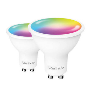 Bec LED inteligent Laxihub LAGU10S Wifi Bluetooth TUYA (pachet de 2)