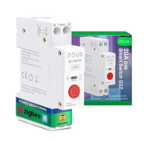 Comutator inteligent Wi-Fi Nous D2Z Zigbee DIN 20A (1 canal, cu PM)