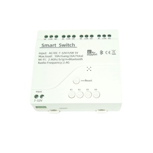 Comutator releu inteligent SmartWise 5V-32V Wi-Fi + Bluetooth cu 4 canale, NO/NC