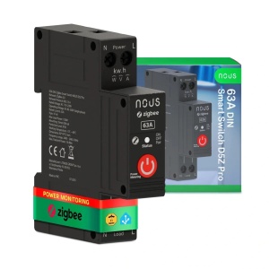 Întrerupător inteligent Nous D5Z Pro Zigbee DIN 32A continuu / 63A pe termen scurt (1 canal, cu PM)