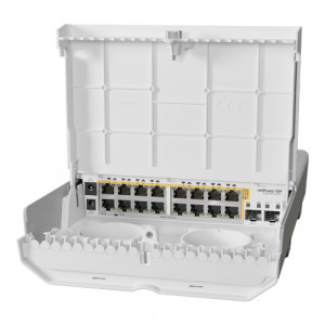 Smart Switch outdoor 16 x Gigabit PoE-Out, 2 x SFP+ - Mikrotik CRS318-16P-2S+OUT