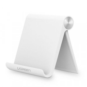 Suport portabil reglabil multi-unghi Ugreen pentru iPad , E-reader sau telefon alb