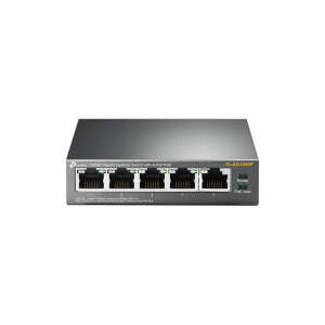Switch 4 porturi PoE Gigabit, 1 port RJ45 Gigabit, Unmanaged - TP-Link TL-SG1005P