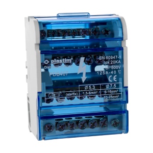Bloc de distributie electrica, 4x7 poli, 125A - Plastim PDB407