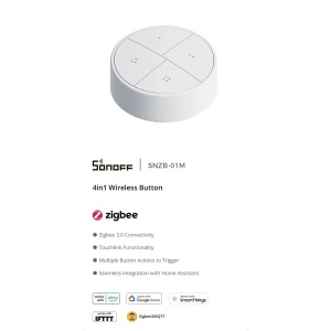 Buton wireless SONOFF SNZB-01M Zigbee 4 în 1