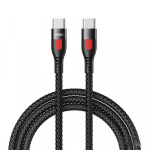 Cablu de incarcare rapida LESU Remax USB Tip C - USB Tip C PD 65W 1m negru
