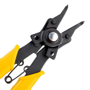 Clești pentru inele de siguranta 6" Deli Tools EDL104506 (galben)