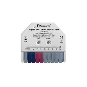 Controler de bandă LED Ultra Mini 5-în-1 RGBCCT Gledopto GL-C-301P ZigBee Pro+