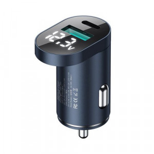 Încărcător auto rapid Joyroom C-A17 USB / USB tip C 42,5W, AFC, SCP albastru