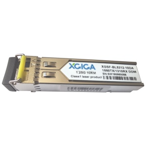 Modul optic SFP 1.25G WDM, 1550nm/1310nm (Rx/Tx) SM, 10km, conector LC DDM, Type B, (compatibil CISCO) - XGIGA