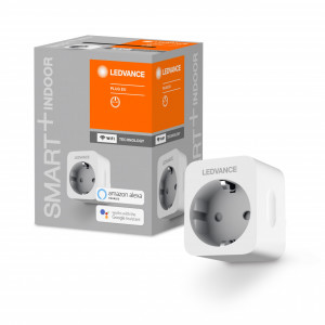 Priza smart / inteligenta Ledvance, Wi-Fi, 2300W, 10A, programabila, contor energie, alba
