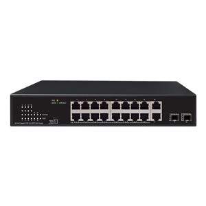 Switch 16xRJ45 POE, 2xRJ45, 2xSFP, Gigabit - UNV NSW2010-18GT2GP-POE-IN
