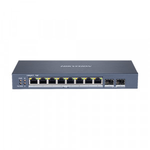 Switch 8 porturi Gigabit PoE, 2 port SFP uplink, SMART Management - HIKVISION DS-3E1510P-SI