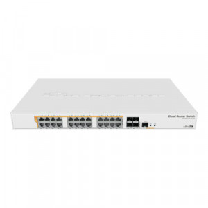 Cloud Router Switch 24 x Gigabit PoE+ Out 450W, 4 x SFP+ 10Gbps - Mikrotik CRS328-24P-4S+RM
