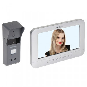 Kit videointerfon analogic 7'', camera Pinhole, conectare 4 fire - HIKVISION