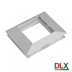 Rama alba simpla pentru aparataj 45x45 mm (2 module) - DLX