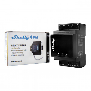 Shelly PRO 4PM comutator inteligent cu releu WiFi cu contor de putere