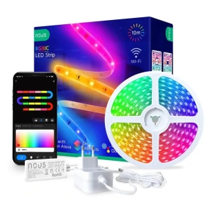 Bandă LED inteligentă Nous F5 WiFi RGBIC 10m Tuya