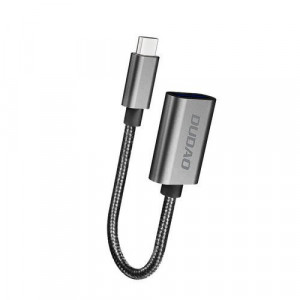 Cablu adaptor Dudao USB la USB tip C 2.0 OTG gri
