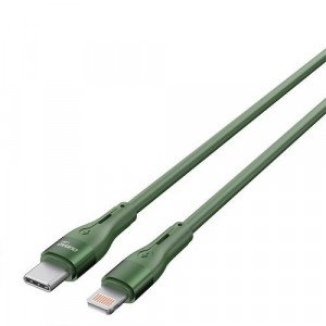 Cablu de date Dudao USB Typ C - Lightning 65 W 1 m verde