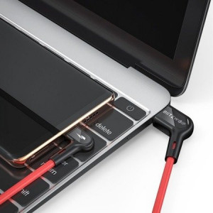 Cablu de date USB-A la tip C în unghi drept BlitzWolf BW-AC1 3A 1,8m (roșu)