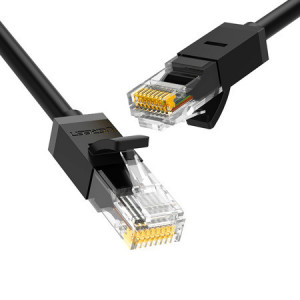 Cablu de rețea rotunjit, Cat.6, UTP, 10m UGREEN Ethernet RJ45 (negru)