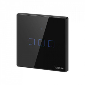 Comutator luminos tactil WiFi + RF 433 Sonoff T3 EU TX (3 canale)