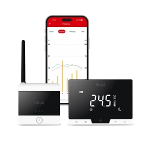 Kit termostat wireless inteligent NOUS H6 WiFi pentru centrala