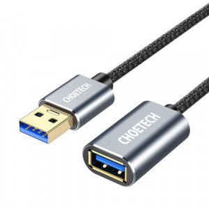 Prelungire cablu USB 3.0 (tata) - USB 3.0 (mama) 2 m Choetech gri