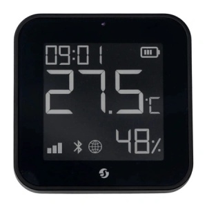 Senzor de temperatură și umiditate ZigBee Shelly BLU H&T ZB (negru)