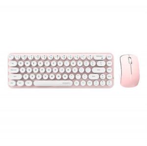 Set tastatură + mouse wireless MOFII Bean 2.4G (alb-roz)