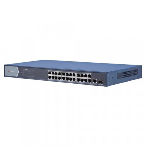 Switch 24 porturi PoE 1000Mbps, 1xRJ45 + 1xSFP Gigabit uplink - HIKVISION DS-3E0526P-E