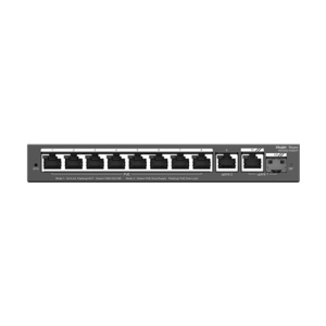 Switch 8 porturi PoE, 1 port RJ45, 1 port SFP, Gigabit, Cloud Management - Ruijie RG-ES210GS-P