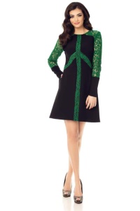 Rochie dantela verde