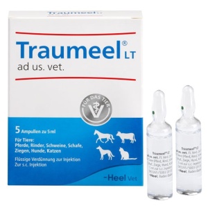 Heel Traumeel LT Uz Veterinar 5 fiole Caini Pisici Porci Vite Cai Oi Capre Coxartoza, Hernie de Disc, Dureri articulare