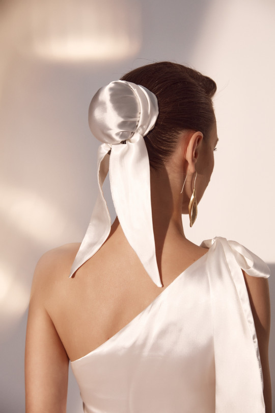Satin hair bun