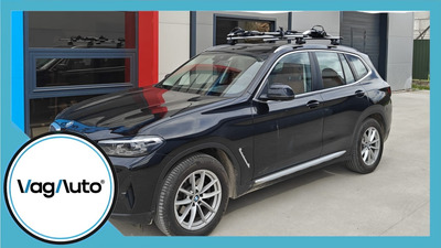 BMW X3 - cu bare longitudinale integrate - montaj suport Thule proRide 598 + bare Thule Wingbar Evo