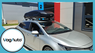 TOYOTA CORROLLA TOURING SPORTS - cu bare longitudinale integrate - montaj cutie portbagaj Thule Force 3 + bare Thule Wingbar Evo