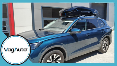 VOLKSWAGEN TIGUAN - montaj cutie portbagaj Thule Motion 3 + bare Thule WingBar Edge