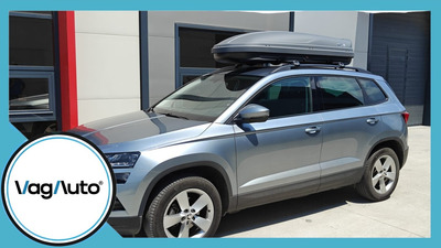 SKODA KAROQ - montaj cutie Modula Wego gri + bare transversale Turtle