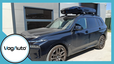 BMW X7 - montaj cutie Thule Motion 3 Low și bare Thule WingBar Edge